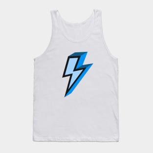 Blue Bold Lightning Bolt Tank Top